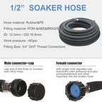 Taisia 1/2" Soaker Hose 50 ft Round Rubber Garden Soaker Hoses - Image 2