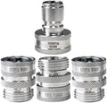 Essential Washer Stainless Steel ¾” Garden Hose Quick Connect Fittings | One Hand Operation Design | 1 Plug & 3 Coupler Set by EssentialWasher