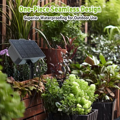 RAINPOINT Compact Programmable Solar Automatic Plant Waterer Kit Work with Indoor Outdoor,Self Watering Drip Irrigation Pump Indoor/Outdoor Vacation Free Low Water Auto Shut-Off Water 10-20 Plants - Image 6