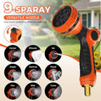 Upgraded Retractable Garden Hose Reel 1/2" x 130 ft 9 Pattern Nozzle Any Length Lock Wall-Mounted Automatic Slow Return 180° Swivel UV Resistant Heavy Duty Hose Reels for Outside - Image 6