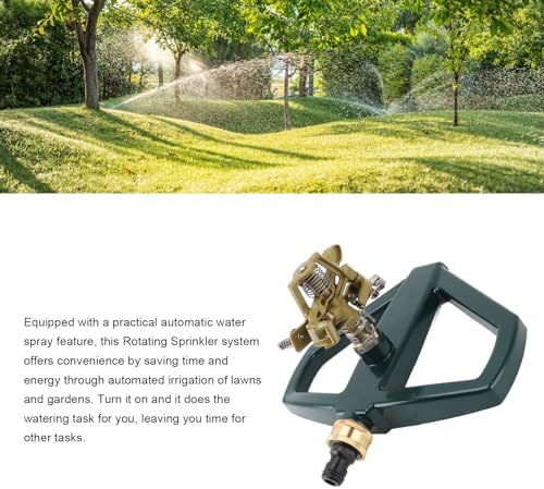 360 Degree Sprinkler, Sprinklers for Yard, Water Sprinkler for Lawn for A Variety of Environments Such As Gardens and Other Landscapes (Yellow) - Image 4