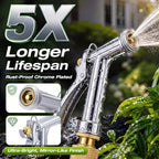 6 Pack Heavy Duty Water Hose Nozzle Bulk Zinc Metal Pistol Garden Nozzle - Image 4