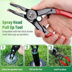 10 Sprinkler Head Tool Kit, Compatible with Hunter/Rain Bird, MP PGP Sprinklers Head Pull Up Repair Tool, Rotor Adjustment Screwdriver, Nozzle Tools, Nozzle Insertion Collar & Sprinkler Keys - Image 2