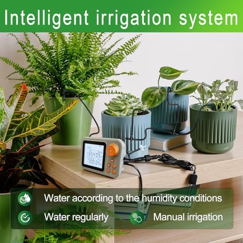 Drip Irrigation kit Indoor Plant Irrigation System Automatic Plant Waterer Plant Humidity Sensor Timer Water drip System kit to Growing Tent self Watering Automatic Mister kit Greenhouse（1 Sets） - Image 3