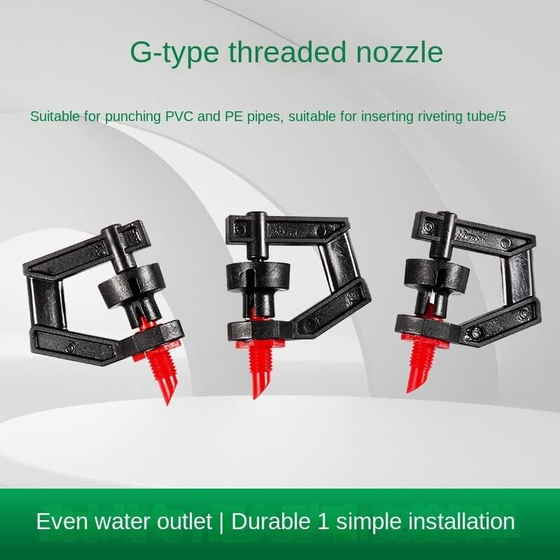 30pcs-500pcs G Type 360° Micro Rotary Nozzle Sprinklers Head Rotating Refraction Sprinkler Atomizing Nozzle Lawn Watering Dripper System Garden Sprayer Atomizer (200pcs) - Image 2