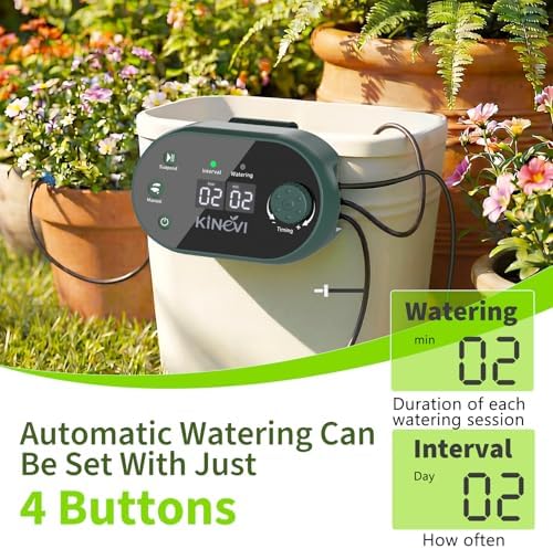 Solar Drip Irrigation System Kit, Auto Plant Waterer for 15 Pots（Green） - Image 4