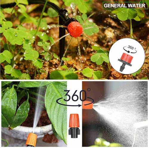 Drip Irrigation Kit, 1/4" PE Garden Watering System with Adjustable Nozzles & Timer Controller, Automatic Watering Kit for Greenhouse Patio Potted Vegetable Plants (30m Tube) - Image 4