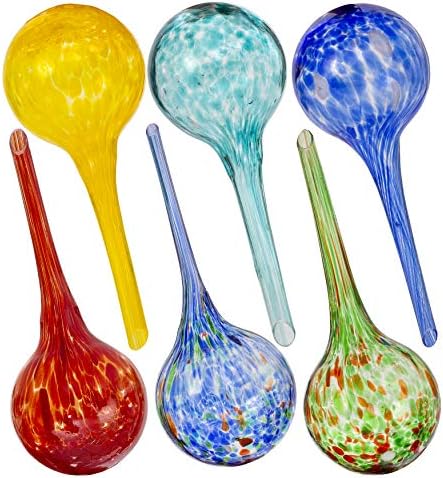 Besti Large Self Watering Globes for Plants (6-Pack) Waters Greenery Up to 2 Weeks Hands Free | Durable, Multicolored Glass Craftsmanship | Indoor and Outdoor Use - Measures 12” x 3.5” - Image 6