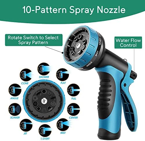 Expandable Garden Hose 75 ft, 2026 Upgraded Flexible Water Hose 75ft with 10 Function Spray Nozzle, 3/4" Leakpoof Solid Brass Fittings, Expanding Double Latex Core, Lightweight, No Kink, No Tangle - Image 5