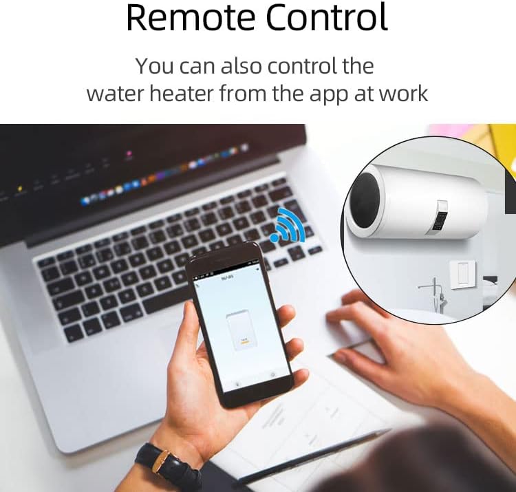 Matter Smart Water Heater Switch Press Key Works with Homekit& Alexa ,App and Remote Control, Neutral line Needed,EU 20A - Image 7