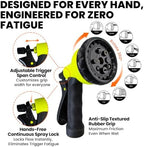 Exterior Sprayer Kit with All-Metal RV Spray Port, 16.4FT Coiled Hose with 8-Pattern Spray Nozzle & Black All-Metal Spray Port, Heavy Duty Marine Washdown Coil Hose System - Image 4