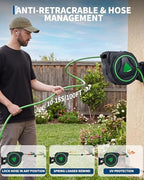 Retractable Garden Hose Reel 1/2 in x 100 ft Wall-Mounted Hose Reel - Image 4