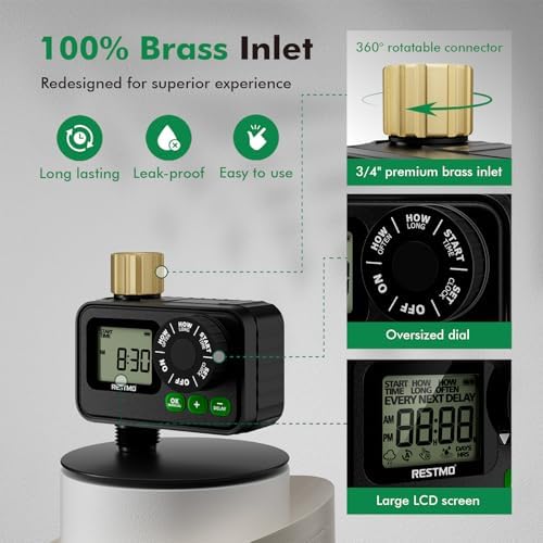 RESTMO Sprinkler Timer for Outdoor Hose Faucet, Programmable Water Timer - Image 5