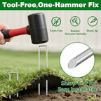 AMAGABELI GARDEN & HOME 300 Pack Galvanized Landscape Staples 8 Inch 11 Gauge Garden Staples Garden Stakes Plant Cover Stakes U-Shaped Landscape Stakes Landscape Pins for Weed Barrier Fabric - Image 4