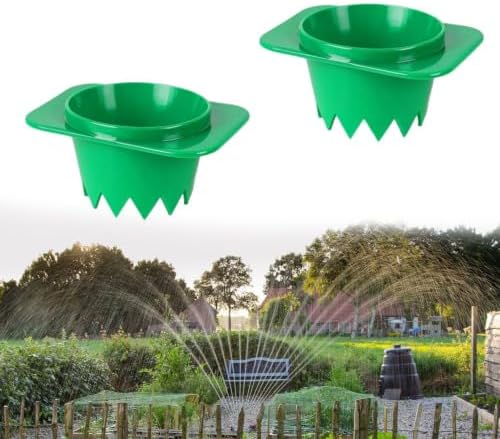 Grass Sprinkler Head Guard Green Cup Barrier Around Buried Rotary Heads for Yard Upkeep and Garden Watering Needs Sprinkler Head Cover Irrigation Guard Buried Rotary Cover Yard Mower Bumps Green Cup - Image 2
