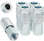 1/2” I/M Industrial Type Air Coupler with 1/2” FNPT, Steel High Flow 5PCS Air Tool Fittings by HOOTSUM