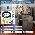 1675KIT48 Safety System Kit, 48" Mobile Gas Hose Connector with 2 Elbows, 3/4" Quick Disconnect, 3/4" Gas Flex Line & Gas Valve, Quick Connect & Disconnect for Commercial Kitchen Equipment. - Image 6