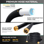 Lightweight Flat Garden Hose 50 FT, 3/4" GHT Flexible Water Hose, Kink Free & Durable 800D Fabric, Portable 50ft Garden Hose for Lawn, Yard, Car Wash - Image 3