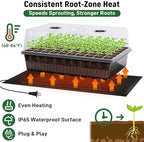 DazSpirit Seed Starter Kit, 60-Cell Tray with Grow Light and Heat Mat - Image 5