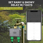 Watering Timers, Bluetooth Value Smart Garden Sprinkler Water Timer By 2 Way Rain Delay Filter Programmable Automatic Irrigation Controller for Garden Hose(1 PC (2-Way)) - Image 3