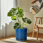 Eightpot Plant Pot Saucer - 11.4 Inch Plant Saucer for Outdoors Ceramic Plant Tray for Indoors No Holes Large Plant Drip Trays Round Flower Pot Saucer Plant Dishes to Catch Water Blue - Image 2