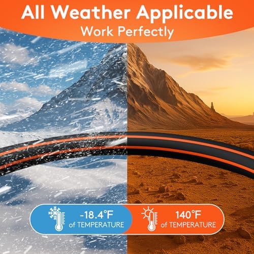 50FT x 5/8'' Flexible Garden Hose, No-Kink Rubber Water Hose, W.P. 200 PSI - Image 6