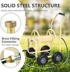 PayLessHere | Garden Hose Reel Cart | Holds Upto 300ft of 5/8" Hose | Tan - Image 3