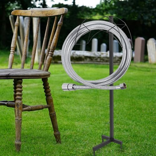 Freestanding Garden Hose Holder Metal Rack with Detachable Design - Image 5