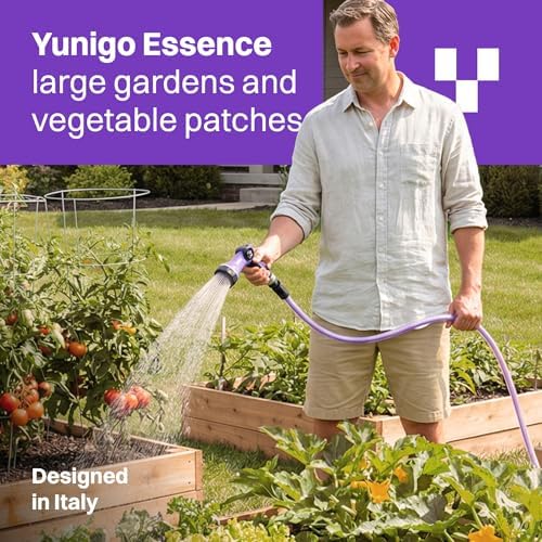 ESSENCE 5/8" 100ft Hybrid Purple Garden Hose – No-Kink Abrasion-Resistant with Durable Aluminum Fittings & Spray Nozzle, Ideal for Intensive Home & Garden Watering - Image 2