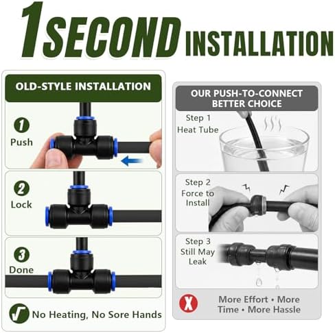 Drip Irrigation Nozzles 40 Pack, 8 Inch Adjustable Sprayers for 1/4 Tubing - Image 3
