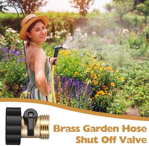 Tudomro 8 Pack Garden Hose Shut Off Valve Durable Heavy 3/4 Brass Shut Off Valve for Garden Hose with Extra Pressure Washer Water for Household Cleaning - Image 5