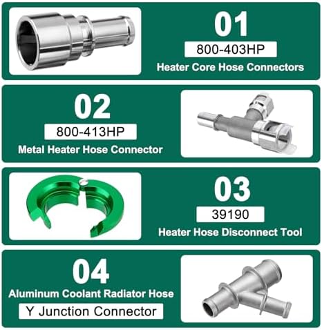 Heater Hose Connector Kit Includes 800-403HP Core Connectors - Image 2