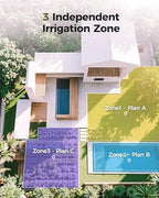 Brass Sprinkler Timer 3 Zone, Diivoo Water Hose Timer 3 Outlet for Garden, Programmable Automatic Irrigation with Rain Delay and Manual/Auto Mode Watering for Lawn, Yard, Pool - Image 2