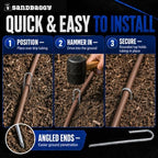 Sandbaggy Drip Tubing Stakes, 1000 Pack 5 Inch 14 Gauge Galvanized Steel Drip Irrigation Stakes, Garden Stakes and Landscape Pins for 1/8 Inch and 1/4 Inch Drip Line Tubing - Image 4