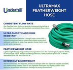 Underhill UltraMax Featherweight Lightweight Garden Water Hose 50 ft, Anti-Kink, 300 psi WP, 1200 psi BP, H10-075FW, 1 Inch x 75 ft NPSH, Green - Image 3