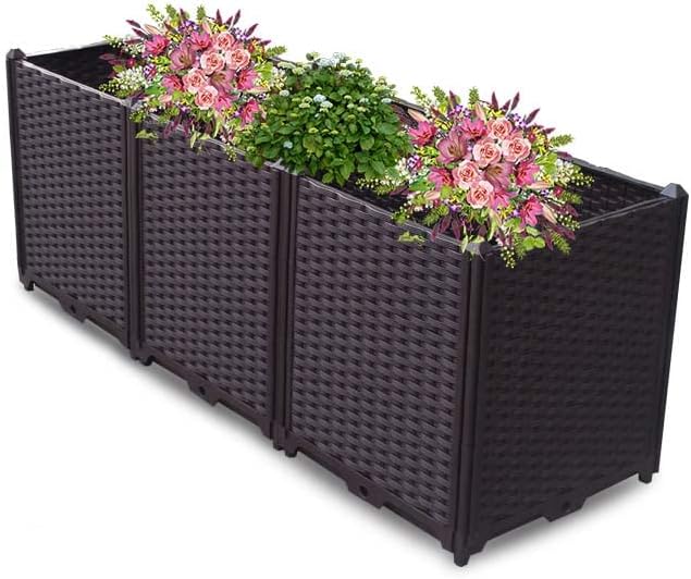 YSUEFIJO Raised Garden Bed for Vegetables, Elevated Planting Planter Box, Garden Planter Box Kit, Planters for Outdoor, Perfect to Grow Vegetables Herbs Flowers by WELCOMETOYSUEFIJO
