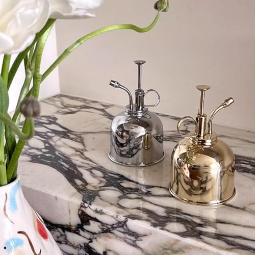 Silver Plating Brass Plant Mister Spray Bottle, 300ml, 5.9 Inch, Vintage Style, for Indoor Plants - Image 4