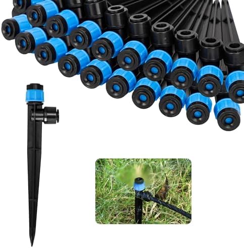 MIXC 80Pcs Drip Irrigation Emitters, Quick Push-to-Fit Connect Drip Vortex by MIXC