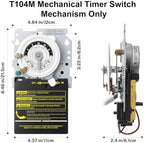 T104M Mechanical Timer Switch Mechanism Only, 24-Hour Programmable - Image 2