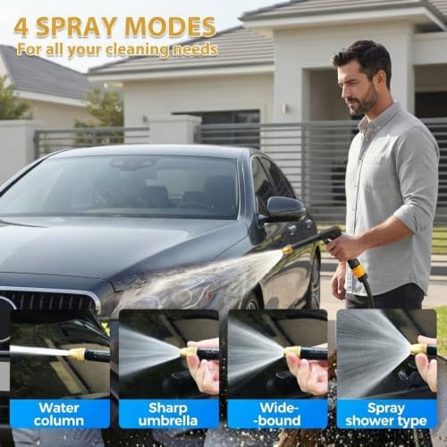 High Pressure Hose Nozzle, Power Washer Attachment (Black) - Image 2