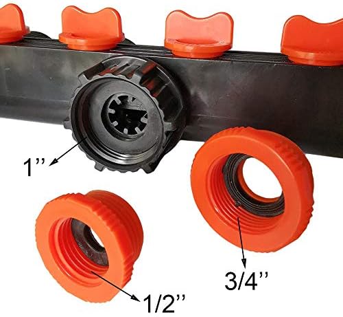 Garden Lawn Sprinkler Irrigation System 1/2" 3/4" 1" 4 Way Water Tap Connectors Quick Thread Ad Garden Hose Pipe Splitter Drip Irrigation Plant Tools (Size : 1'') - Image 2