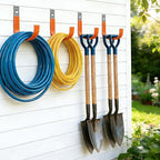 Hose Hanger Wall Mount, Heavy Duty Metal Garden Hose Holder with Screws,Hose Hook, Metal Water Hose Hangers Hose Rack Hose Reel for Outside, Indoor, Garage, Garden and Yard (4, Orange) - Image 7