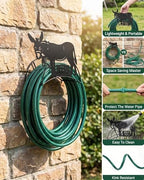 Donkey Hose Holder Metal Wall Mount Heavy Duty 125'5/8" Garden Hose Hanger - Image 2