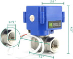 U.S. Solid Motorized Ball Valve- 3/4" NSF Certified 304SS Ball Valve with Full Port, 9-24V AC/DC and 2 Wire Auto Return Setup - Image 3