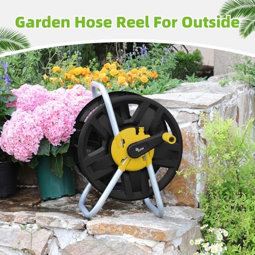 Water Hose Reel,Holds 60-80 Ft of 5/8" Hose - Image 2