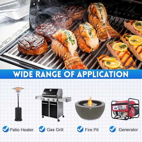 GasSaf 6FT 3/8" ID Natural Gas Hose, Natural Gas Grill Hose with Quick Connect Fitting Suitable for Weber Grills, Blackstone Griddles, Generator, Patio Heater - CSA Certified - Image 6