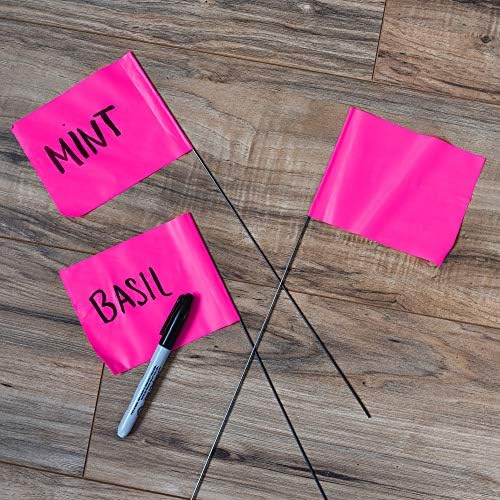 Pink Marking Flags 1000 Pack - 4x5x15 Inch Pink Flags for Yard - Markers For Lawn, Irrigation, Landscaping, Survey & Sprinkler Head Marking - Image 6