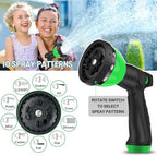 100 ft Expandable Garden Hose - Kink Free Flexible Water Hose with Thumb-Controlled 10-Function Nozzle, 3/4 Solid Connectors, Durable 3750D Fabric, 4-Layer Latex Core - Image 4
