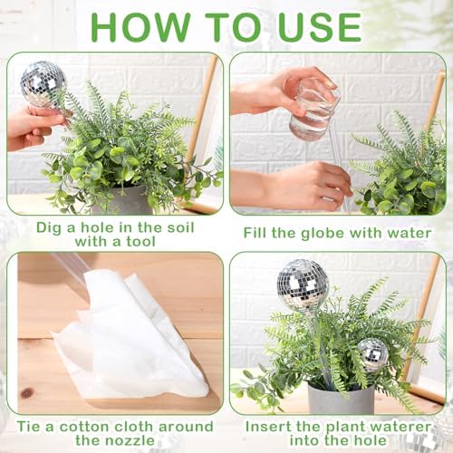 Novabright 6 Pcs Plant Self Watering Disco Ball Globes - Image 4