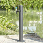 Garden Water Column with Faucet,304 Stainless Steel Vertical Water Column Outdoor Hose Stand ，Landscape Decor Yard Hydrant Fountain ，for Car Washing and Watering by Unknown